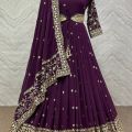 Georgette Embroidery New Stylish SemiStitched Party Long Gown For Women. 