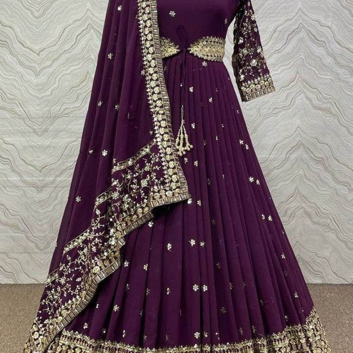 Georgette%20Embroidery%20New%20Stylish%20SemiStitched%20Party%20Long%20Gown%20For%20Women%20-%20Image%202