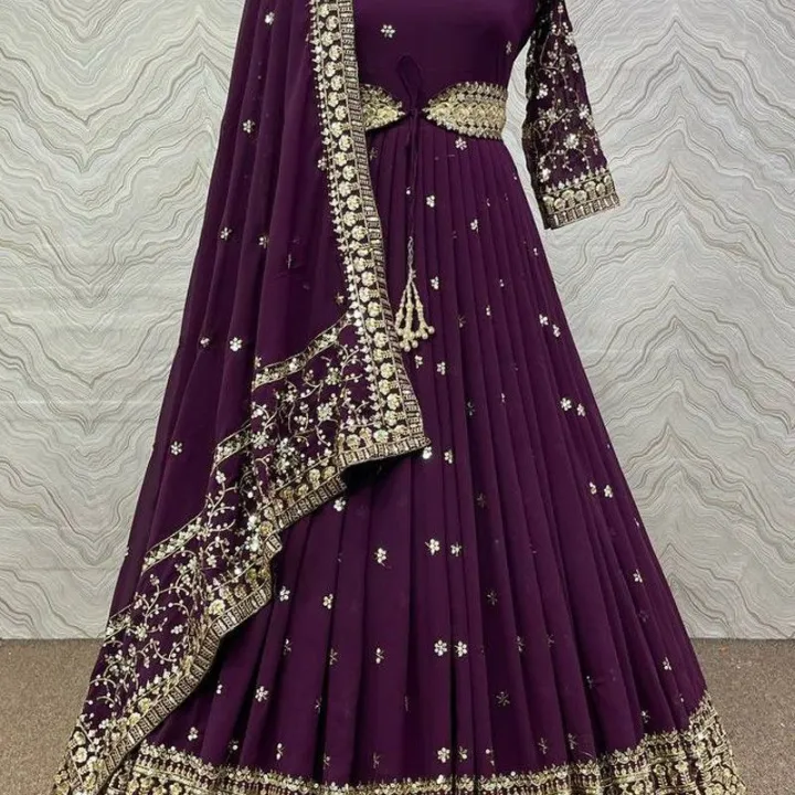 Georgette%20Embroidery%20New%20Stylish%20SemiStitched%20Party%20Long%20Gown%20For%20Women%20-%20Image%202
