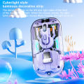 AULA AM210 Bluetooth Mouse Dual mode Transparent Shell Type-C Charging Seven Lights Effect Third Gear Adjustable DPI. 