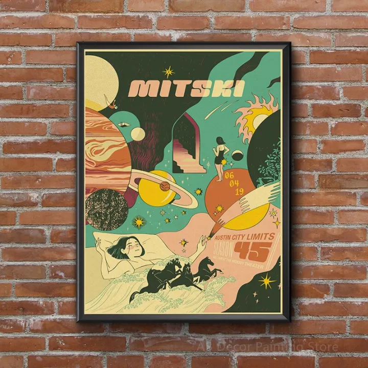 Mitski%20Retro%20Poster%20Be%20The%20Cowboy/Nobody/Lush%20Kraft%20Paper%20Prints%20Vintage%20Aesthetic%20Home%20Room%20Cafe%20Bar%20Art%20Wall%20Decor%20Painting%20-%20Image%207