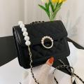 Diamond Lattice Chain Pearl Ladies Shoulder Bag. 