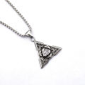 New domineering viking jewelry triangle symbol stainless steel pendant necklace pendant submythology necklace men's necklace.