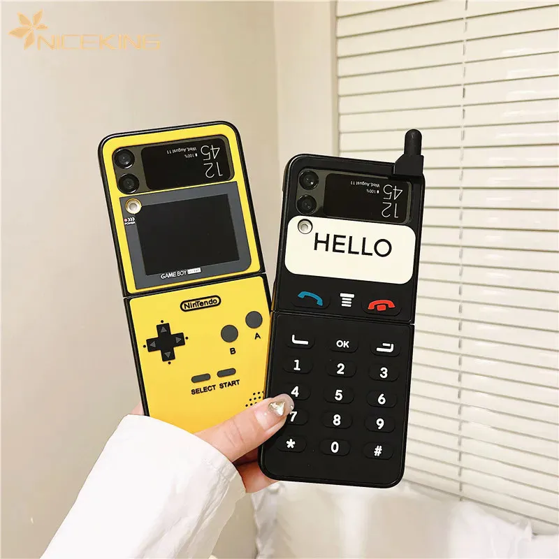 Mascaraara】3D Antenna Game Boy Phone Case For Samsung Galaxy Z