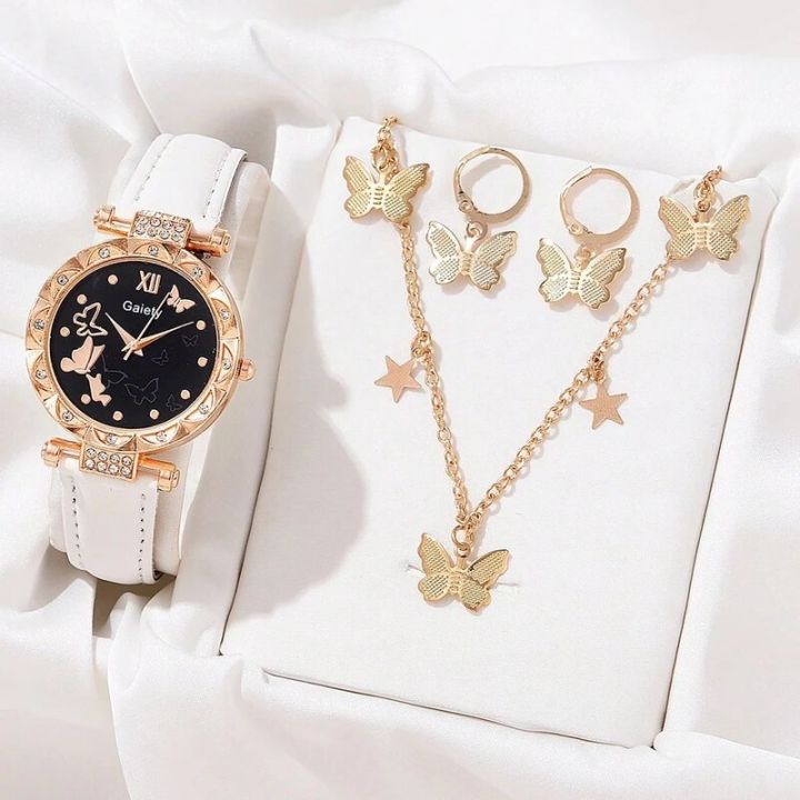 LooKeo%20Mall%20Women's%20Butterfly%20Analog%20Wristwatch%20and%20Bracelet%20Set,%20Fashionable%20and%20Casual%20Watch,%20Gift%20for%20Her%20-%20Image%204