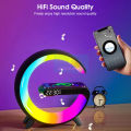 Doomhot 4 In 1 Bluetooth Speaker 10W Multifunctional Wireless Charger LED Atmosphere RGB Night Light Alarm Clock Desk Lamp Bluetooth Speaker  Wireless Charging Modern Speaker. 