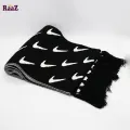 Black And White Woolen Scarf, Soft Muffler Stylish Fashion Scarf For Men And Women. 