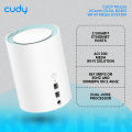 Cudy M1300 (1-Pack) AC1200 Dual Band Whole Home Wi-Fi Mesh System - 867Mbps on 5GHz and 300Mbps on 2.4GHz - 2 Gigabit Ethernet Ports - White. 