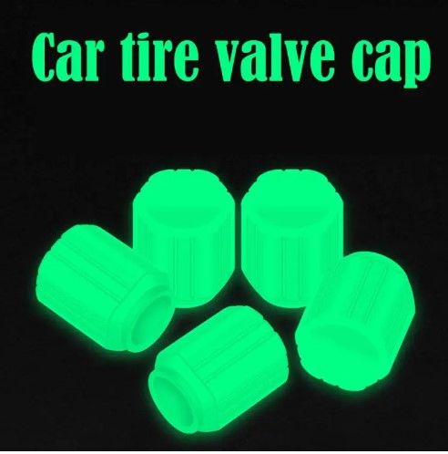 2 Pcs- Valves Tire Valves Caps Universal Luminous Valves Nozzles Stem Cover Decor for motorcycle bicycle and car
