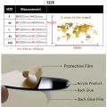 World Map Wall 3D Acrylic Wall Stickers Three-dimensional Mirror Stickers Bedroom Office Background Wall Decoration Stickers.