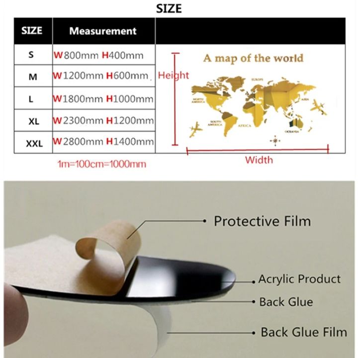 World%20Map%20Wall%203D%20Acrylic%20Wall%20Stickers%20Three-dimensional%20Mirror%20Stickers%20Bedroom%20Office%20Background%20Wall%20Decoration%20Stickers%20-%20Image%205