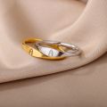 Tiny Initial Letter Rings For Women Fashion A-Z Letter Finger Stainless Steel Ring Aesthetic Wedding Jewelry Gift bijoux femme. 