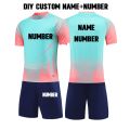 Children Football Jersey Set Men Boy Custom Soccer Uniform Outfit Sportswear Training School College Team Club Training Clothes.