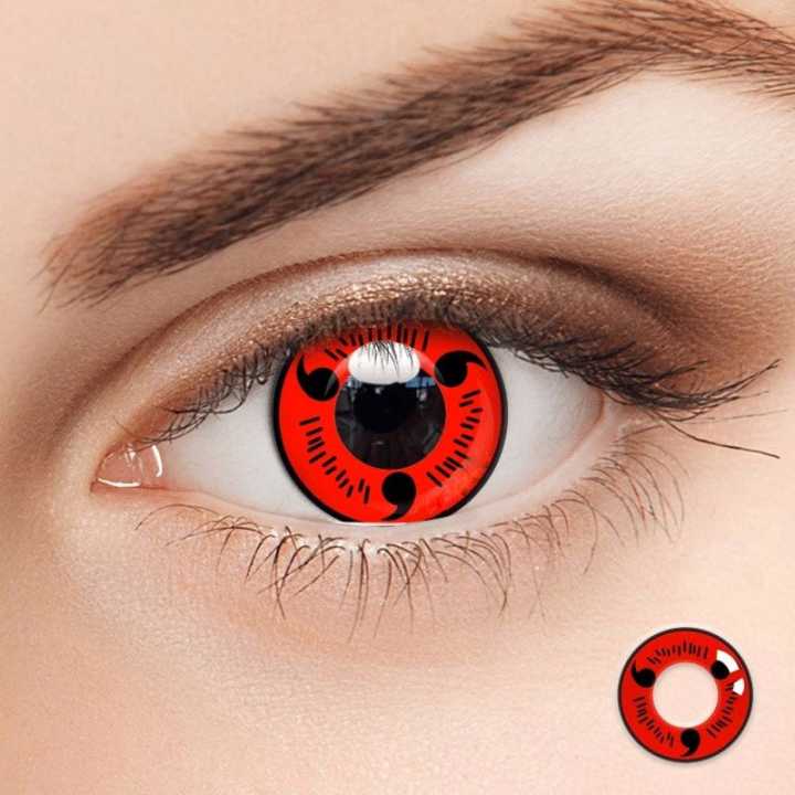 COMICPARTY Red Cosplay SanGouYu Color Contact Lenses Halloween Makeup Cosmetic Contactlen Barbie RED HD9