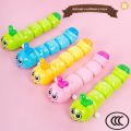 Baby wind-up toy Promotion mini plastic wind-up game toy colorful upper chain caterpillar toy.