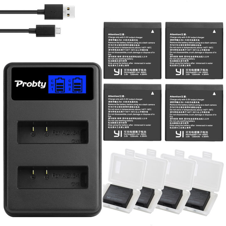 Original For Xiaomi Yi II yi 4k 4k+ Battery az16-1 az16-2 battery + LCD Charger for Xiaoyi Yi Lite YI 360 VR Action Camera