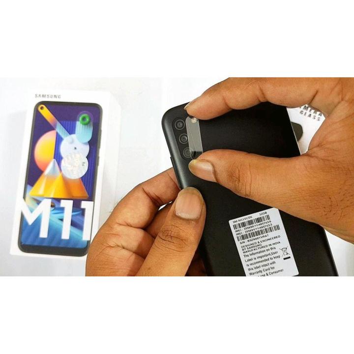Samsung M11 Clear Ultra Slim Screen Protector Back Camera Lens Tempered Glass Film Cover - Transparent