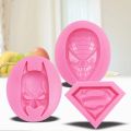 【Cathery Baby Store】Superman/Spider Man/Batman 3D Silicone Mold,Fondant Cake Mold,Face Fondant Molds for Cake Tools FM961.