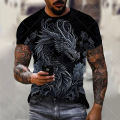 Men's Dragon T-shirt Fashion 3d Printed T Shirt Animal Pattern Short-sleeved Oversized Streetwear Tees Summer Casual Men's Tops Dislikelike.
