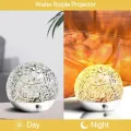 Dynamic Water Ripple Projector Night Light Crystal Lamp Decor Home Bedroom Aesthetic Atmosphere Holiday Novelty Gift Spinner Led. 