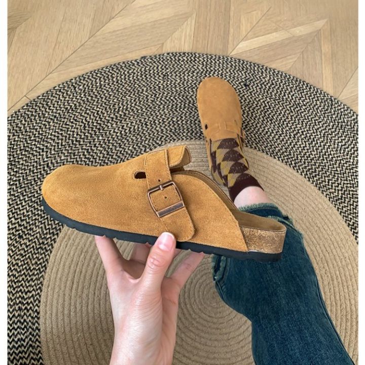 Women's%20Closed%20Toe%20Half%20Slippers2023Best-Selling%20New%20Birkenstock%20Soft%20Bottom%20Half%20Support%20Women's%20Shoes%20Outer%20Wear%20Heelless%20Lazybones'%20Shoes%20-%20Image%203