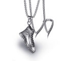 Personalized fashion sports aj shoe pendant retro punk men's titanium steel chain necklace shoe necklace sports jewelry.