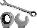 TOLSEN 19mm Ratchet Gear Spanner Fixed Head Combination Wrench Cr-V Model: 15215. 