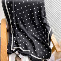 Xiaohongshu new beach towel sun protection thin cotton and linen summer printed scarf large shawl student warm scarf for men. 