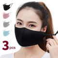 3 Pcs Combo  For Adults and Kids Face Mask Ice Silk FaceMask Washable Anti Dust FaceMask Adjustable. 