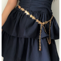 Star Pattern Chain Belt Versatile Accessory Adjustable Metal Material Belly Chain Waist Chain for Women’s Fashion Casual Wear.