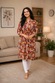 Stripe Design Cotton Kurti For Women A Comfortable Elegant Everyday Casual Wear Outfit Design Piece Now. 
