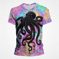 Ocean octopus graphic t shirt print T-shirts men vintage goth tee men's tshirt fashion summer short sleeve 3D anime printed tops.