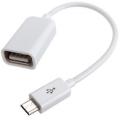 Micro USB OTG Cable Adapter Type B - White.