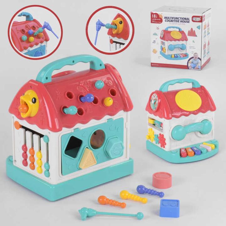 Multifuctional Toy Multifunctional Cognitive Early Learning 7 Sides House Montessori Toys ...