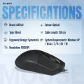A4tech OP-730D 2x Click Optical Wired Mouse - 1000 DPI - Optical Sensor - Double click Button - 4-Way Wheel - Black. 