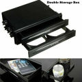Car Radio Box Multipurpose Double Layers Compact Universal Double Single Din Radio Pocket Kit for Vehicle.