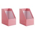 2X Kraft Paper Magazine Rack Bookend Large Book Stand File Holder Foldable Documents Organizer Office Storage Rack.