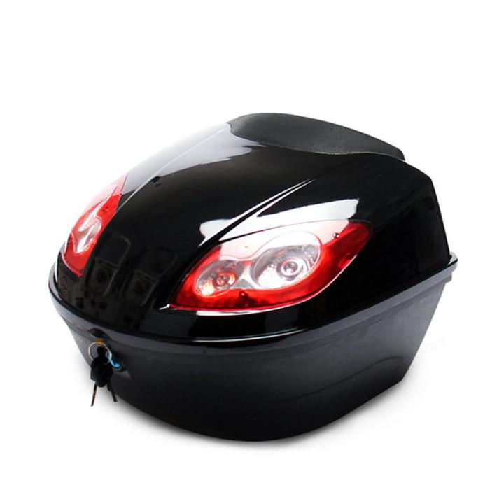E-Bike Tail Box Electric Scooter Trunk Motorcycle Top Case Storage Hard Case - Black