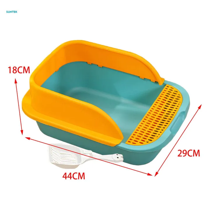 Cat%20Litter%20Boxes%20for%20Indoor%20Cats%20with%20Scatter%20Open%20Air%20Cats%20Litter%20Pan%20Green%20Medium%20-%20Image%209