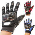 Pro bike full hand gloves with Screen tuch finger Pro-Bike Leather Motorcycle Full Gloves-Black.