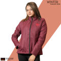 Shohure Maroon color Double part air proof Ladies jacket. 