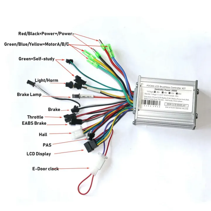 24V%2036V%2048V%20350W%2018A%20Thumb%20Throttle%20Scooter%20Brushless%20Controller%20Replacement%20Electric%20Bicycle%20E-Bike%20with%20S886%20LCD%20Display%20Panel%20-%20Image%202