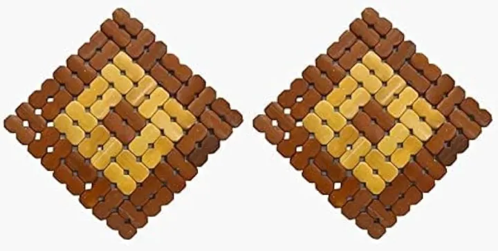 6%20Pcs%20Wooden%20Dining%20Mat%20Set%20-%20Large%20Size,%20Square%20Bamboo%20Placemats,%20Insulation%20Backed%20Pads%20-%20Image%202