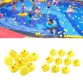 TE Kawaii Cute Cartoon Duck Baby Squeaky Rubber Ducks Bath Water Swimming Toys yellow & red. 