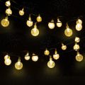 Light up life 6M 30 LED Solar Powered Retro Crystal Ball Bulb String Outdoor Light.