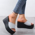Sandals Summer 2023 New Women Slippers Wedges Platform Beach Flip Flops Trend High Heels Ladies Shoes Pumps Thick Slides Mujer.