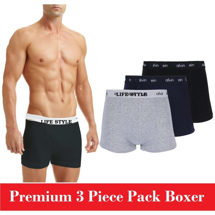 Pack of 3 Piece Cotton Boxer Underwear for Men - Under Wear For Men