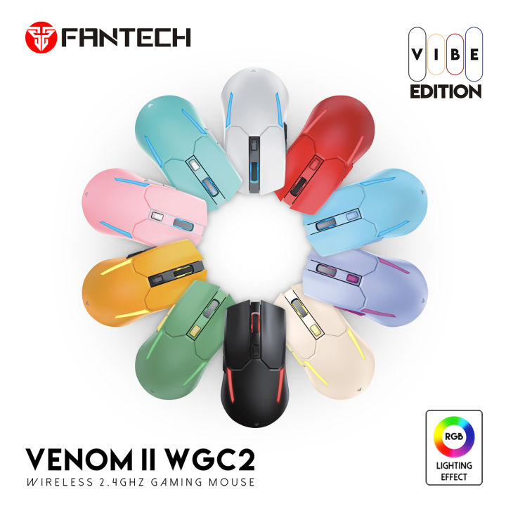 FANTECH%20WGC2%20VENOM%20II%202.4G%20Wireless%20Gaming%20Mouse%20Pixart%203212%202400DPI%20RGB%20Rechargeable%20Mouse%20Ergonomic%20Mice%20For%20Laptop%20PC%20BLACK%20-%20Image%202