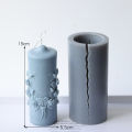 Silicone Candle Mold Carved Column DIY Resin Candle Mold Bride Wax Model.