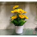 Artificial Sunflower Plant Height 13"  with Vase. 